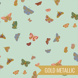 Butterfly House in Mint Metallic