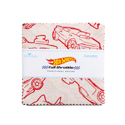 Expressions Batiks 5" Square Pack in Full Throttle Hot Wheels Traditional Racing C