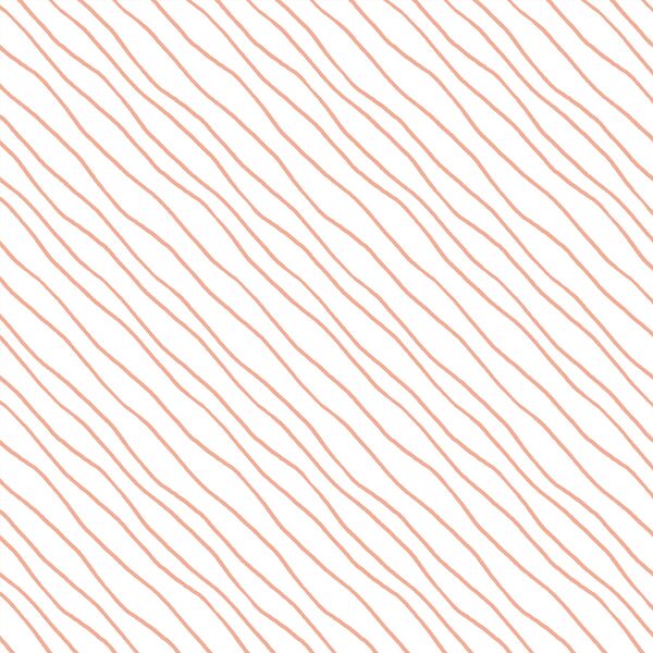 Wonderland Stripe in Mushroom Pink on White