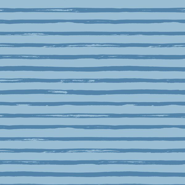 Spring Stripe in Blue Yonder on Serene Blue