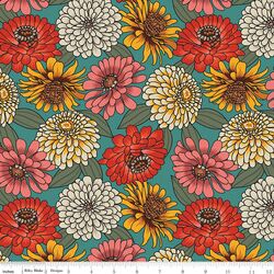 Zinnia in Teal
