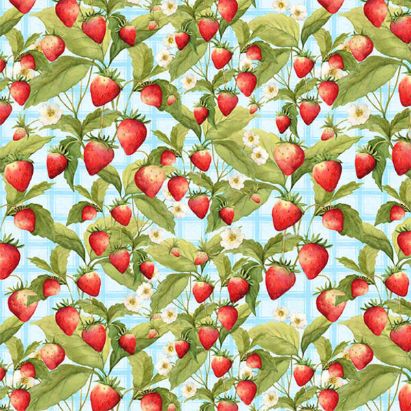 Strawberries in Blue