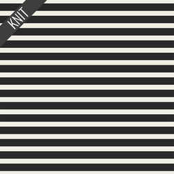 Striped Alike Knit in Caviar