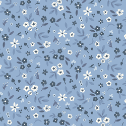 Holiday Floral in Forever Blue