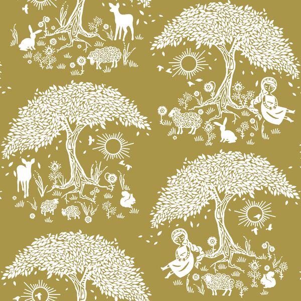 A Mystical Forest in Gold