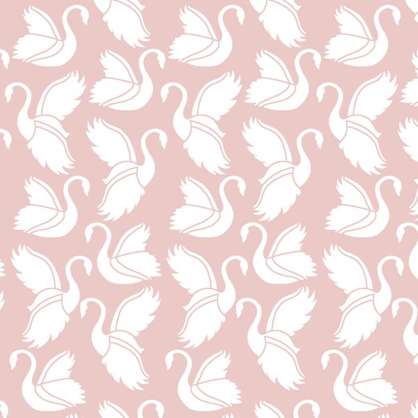 Swan Silhouette in Blush