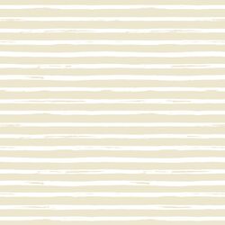 Watercolor Stripes in White on Soft Beige