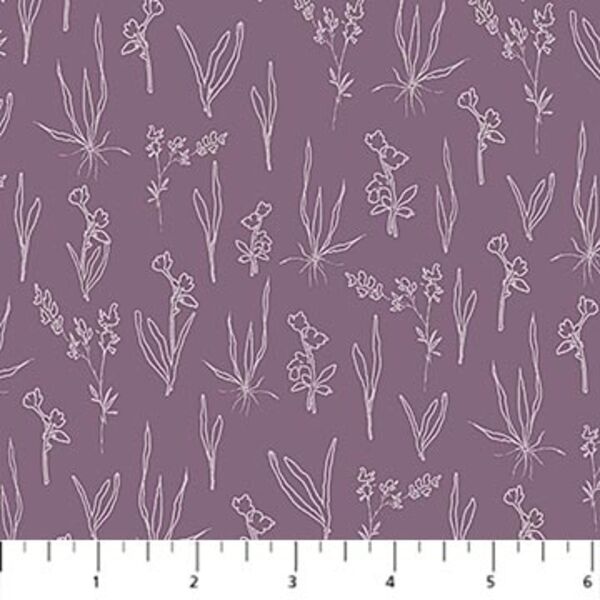 Line Floral in Purple