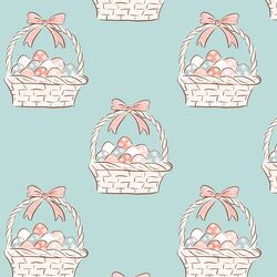 Easter Basket in Aqua Blue