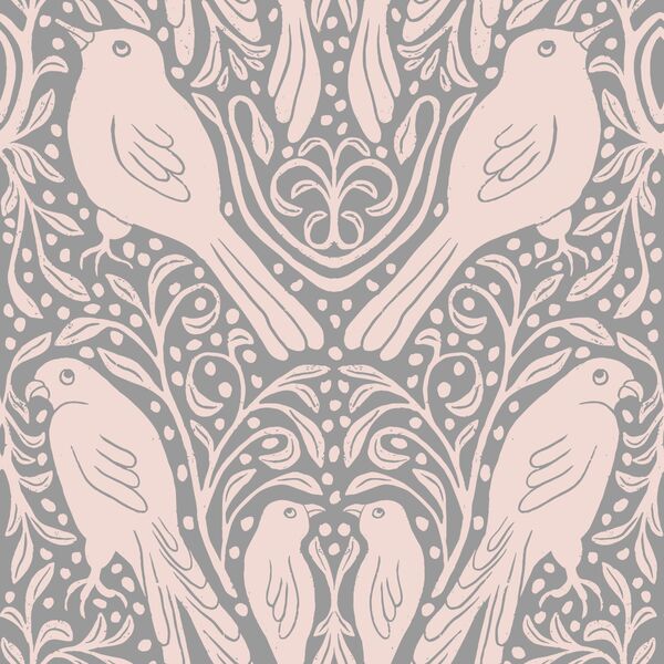 Birds in the Bush in Blue Gray