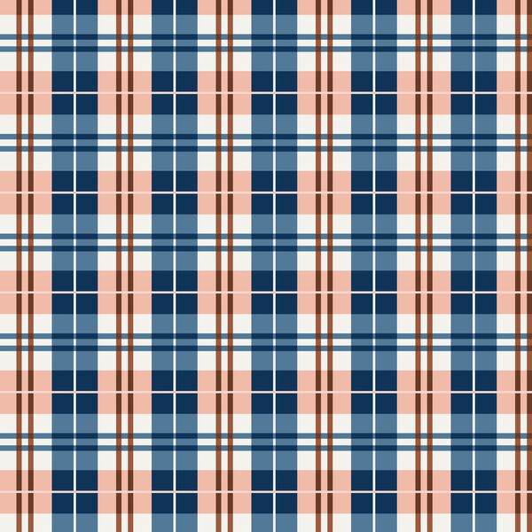 Little Plaid in Rust and Royal