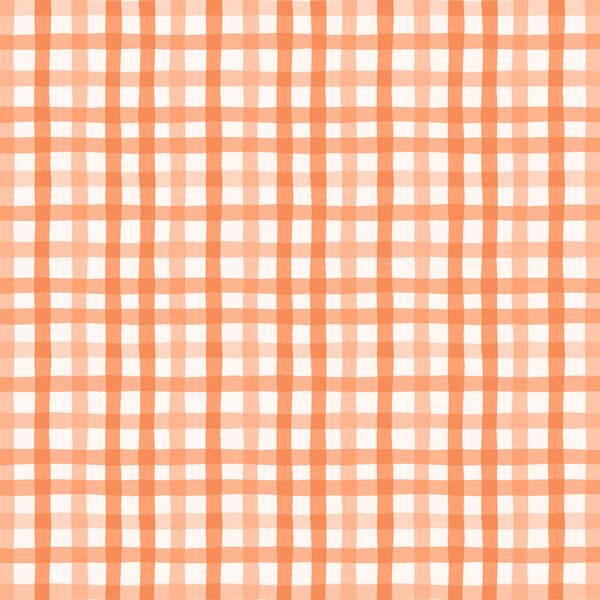 Gingham in Tangerine