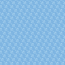 Striped Heart in Baby Blue