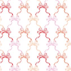 Trellis Bows in Pink Satin