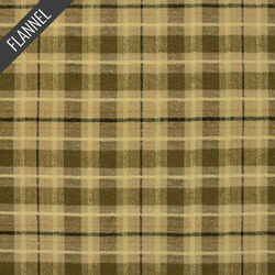 Check Plaid Flannel in Olive Jam