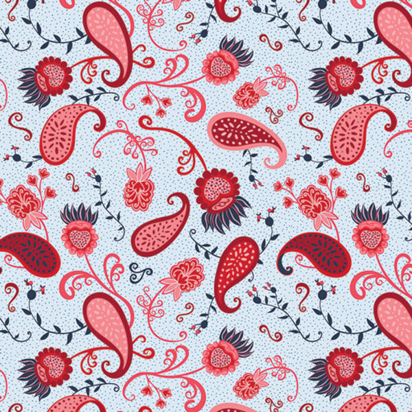 Archive Paisley in Light Blue