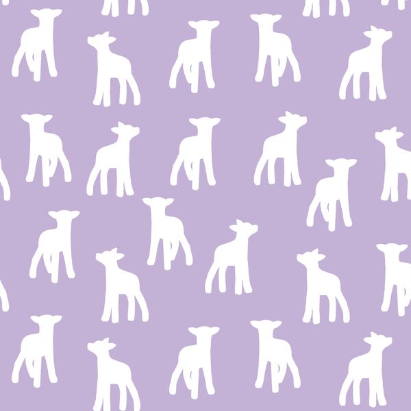 Lamb Silhouette in Lilac