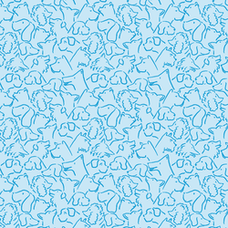 Happy Dogs in Blue Mist