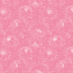 Sketched Garden in Peony Pink