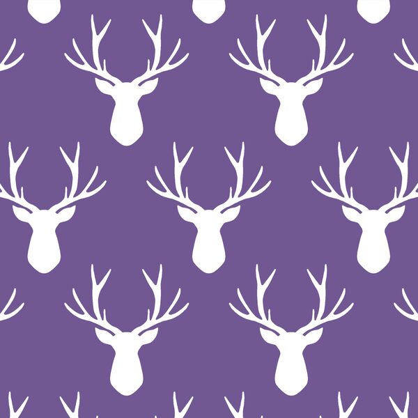 Stag Silhouette in Ultra Violet
