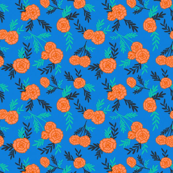 Marigold Bouquets in Azul