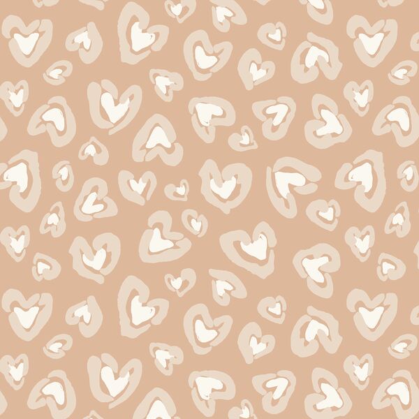 Large Wild Hearted in Cream Latte and Pearl