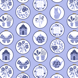 Embroidery in Periwinkle