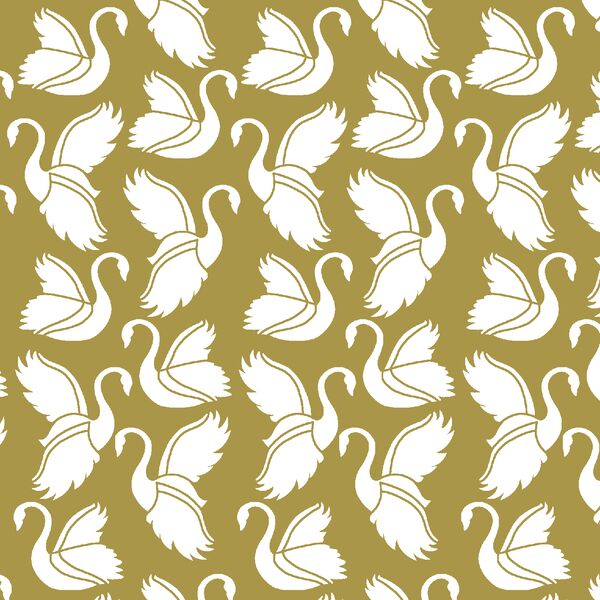 Swan Silhouette in Gold