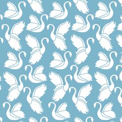 Swan Silhouette in Surf