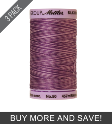 Lilac Bouquet (9085-9838) - Silk Finish Cotton Multi 50wt - 500 Yards (3 Pack)