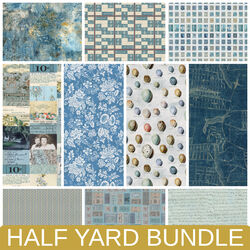 Eclectic Elements Palette in Blue Half Yard Bundle