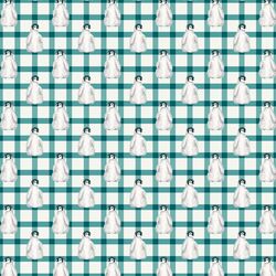 Little Penguin in Teal Plaid
