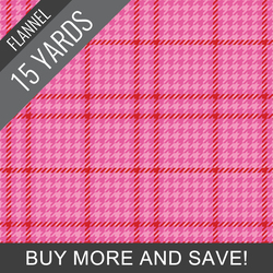 Holiday Check Flannel in Sugarplum - 15 Yard Bolt