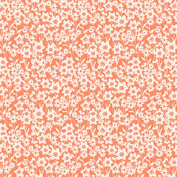 Daffodil Garden in Coral Daisy