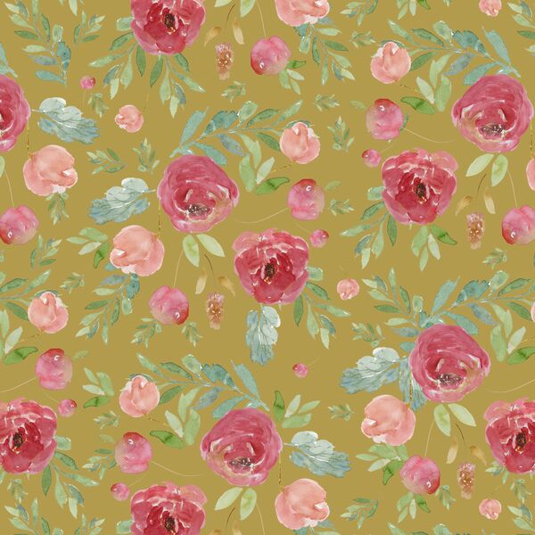 Wild Roses in Gold