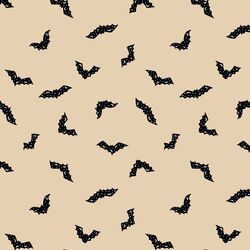 Halloween Bats in Light Beige and Midnight