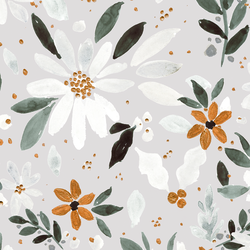 Winter Floral in Gray