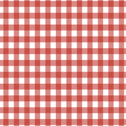 Winter Gingham in Red on White