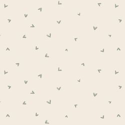 Hearts in Sage Green on Egret