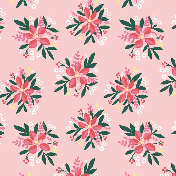 Merry Bouquet in Pink Poinsettia