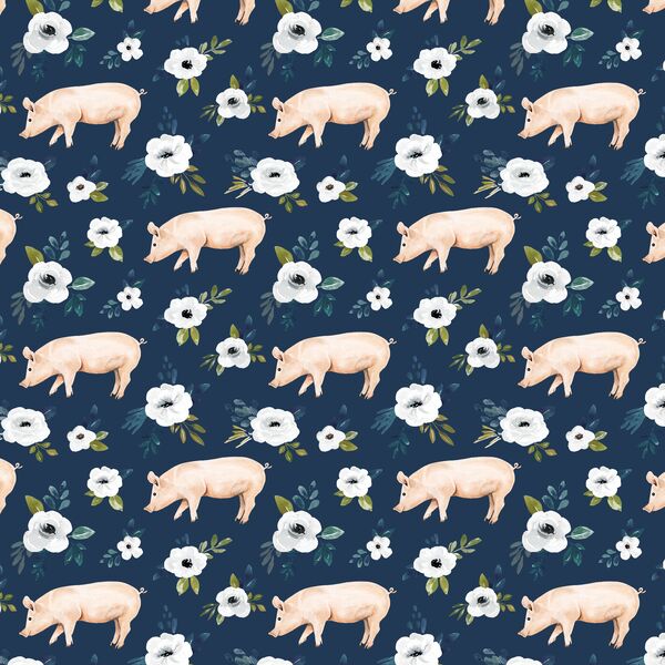 Little Garden Pigs in Navy