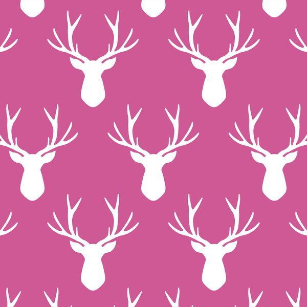 Stag Silhouette in Petunia