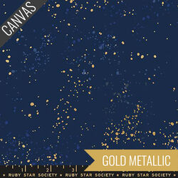 Speckled Canvas in Navy Metallic