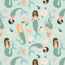 Large Mermaid Garden in Wave