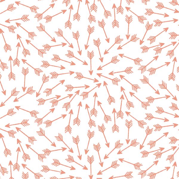 Arrows in Grapefruit on White