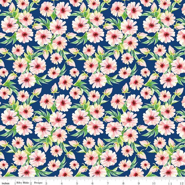 Flowers in Navy