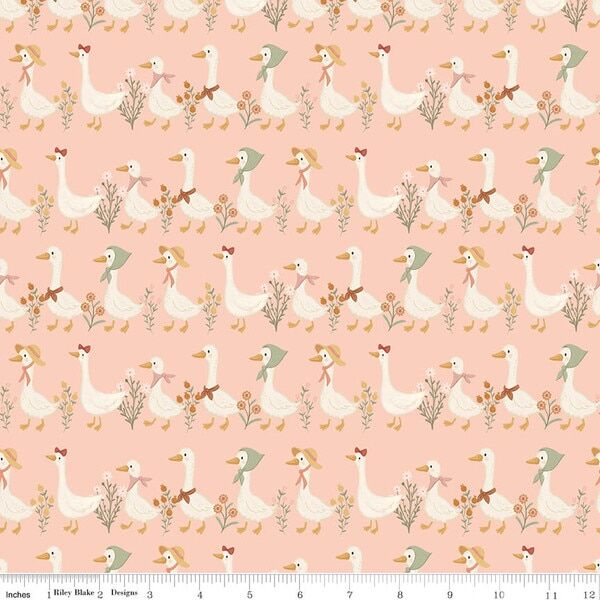 Goose Stroll in Pink