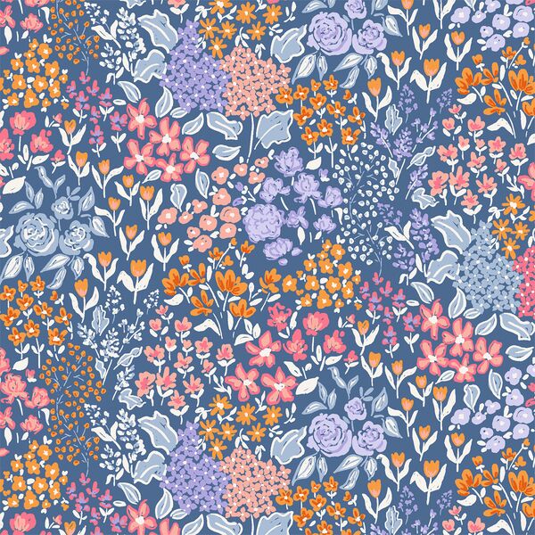 Blooming Meadow in Soft Midnight