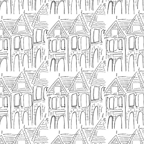 Alamo Square in Black