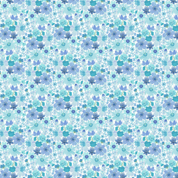 Floral in Blue